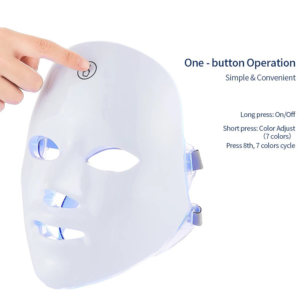 Facial LED Therapy Mask 7 Colors Beauty Boost