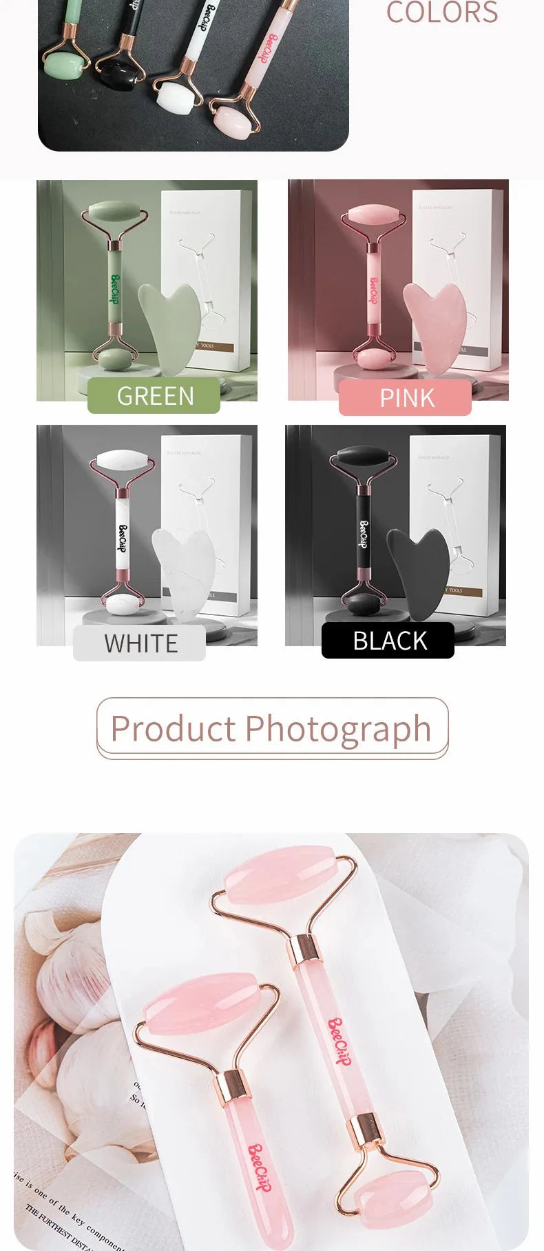 Roller & Gua Sha Face Massager Beauty Boost